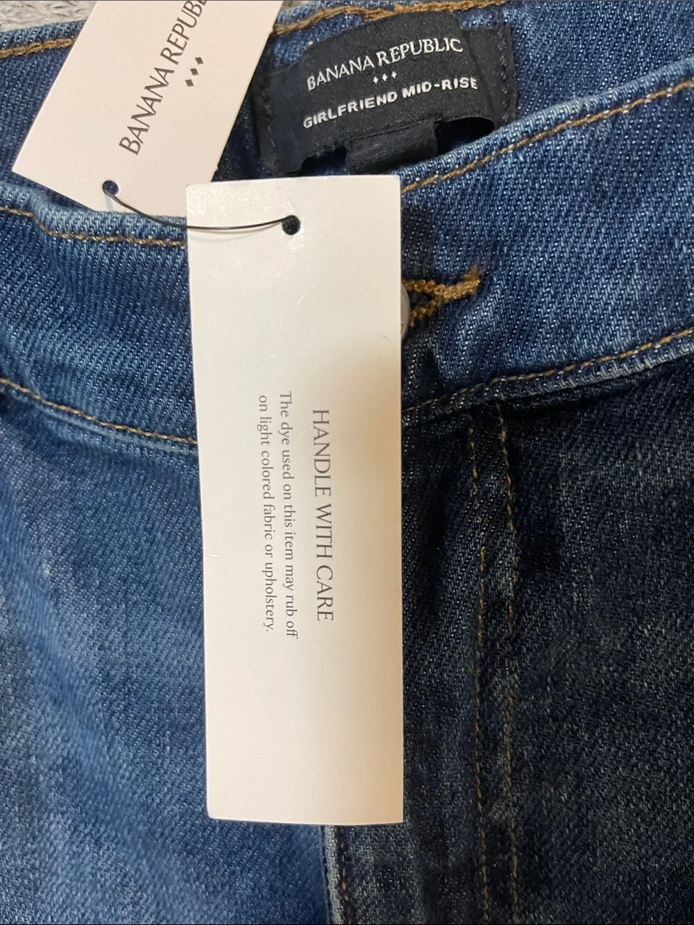 Banana Republic Girlfriend mid-rise Jeans Women 31/12 Blue Denim - Picture 5 of 11